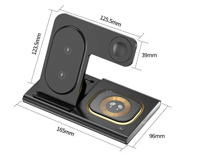 3 IN 1 15W Wireless Charging Charger Magnetic Desktop Night Light Iwatch Fast Charging Stand Gift Customization Neiko&