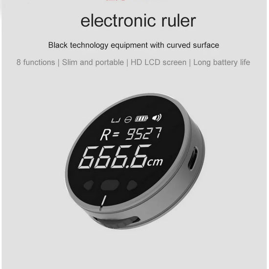 Distance Measuring Instrument Electronic Measuring Ruler Tape Measure High Definition Digital LCD High Precision Electronic Measuring Ruler Tool - Neiko&